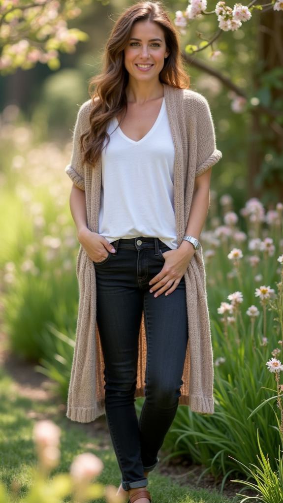 black jeans layered comfort