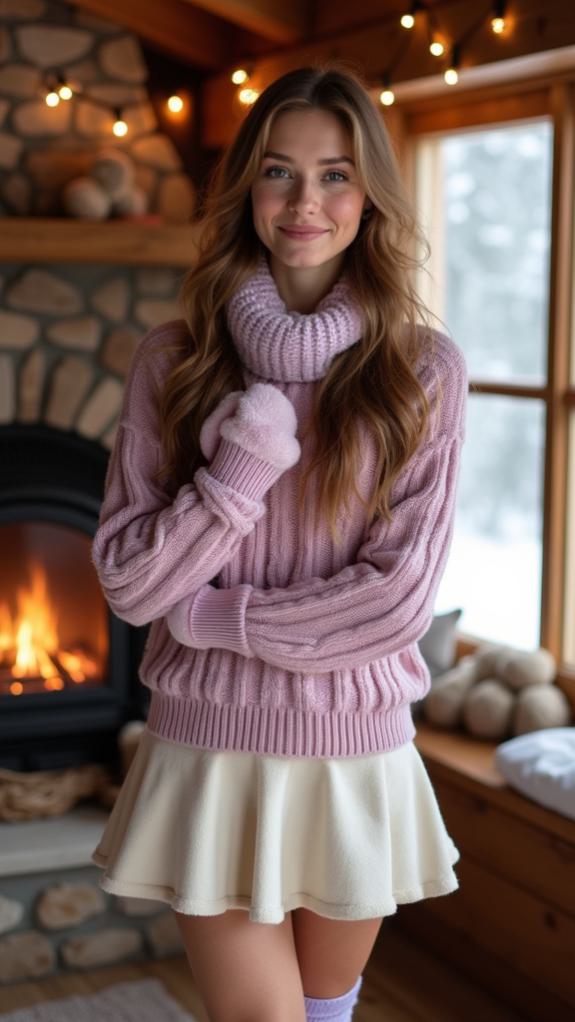 cozy girly winter outfits