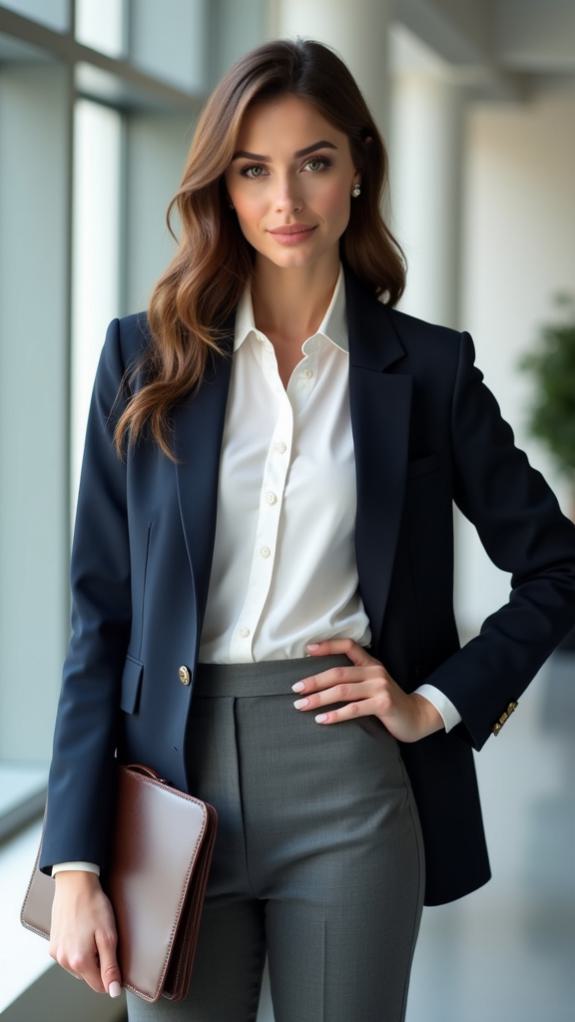 crisp professional white blazer