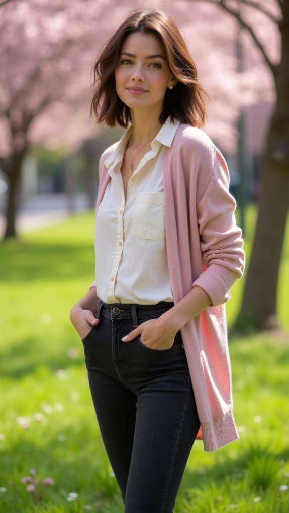 cropped black jeans pairing