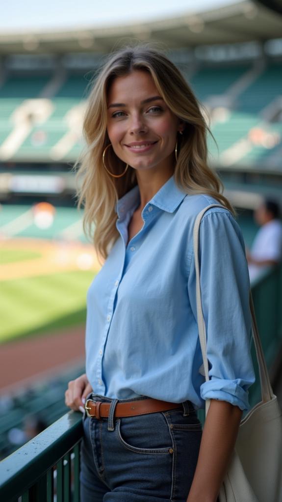 dressed down button up gamewear