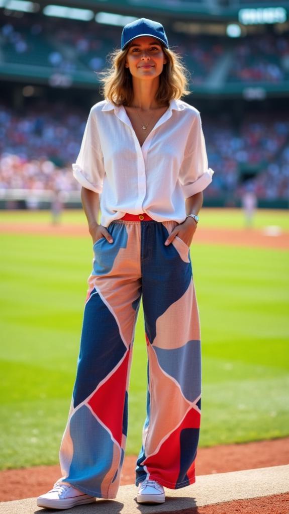 effortless printed wide leg charm