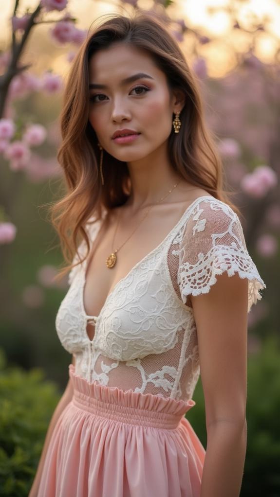 elegant lace top pairing