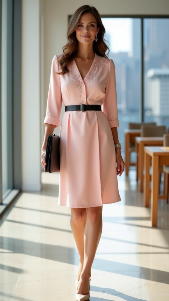 feminine office chic dresses