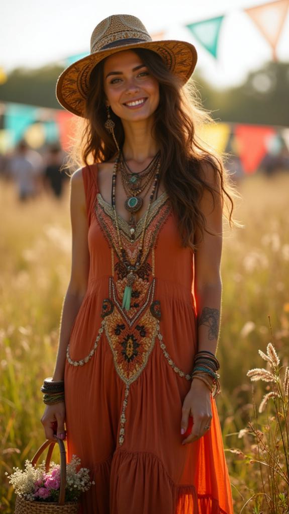 flowy ruffles boho festival