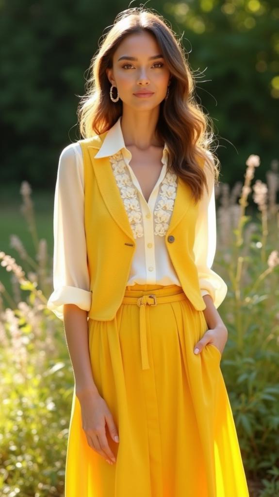 monochromatic butter yellow contrast