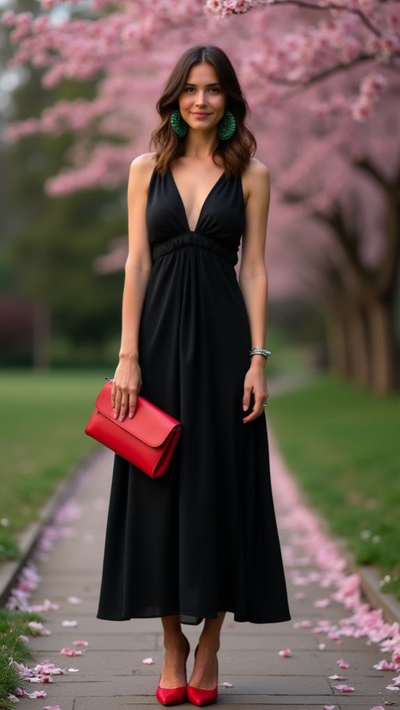 monochrome dress with pops
