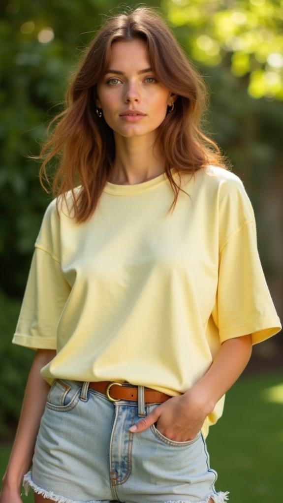 oversized butter yellow tee