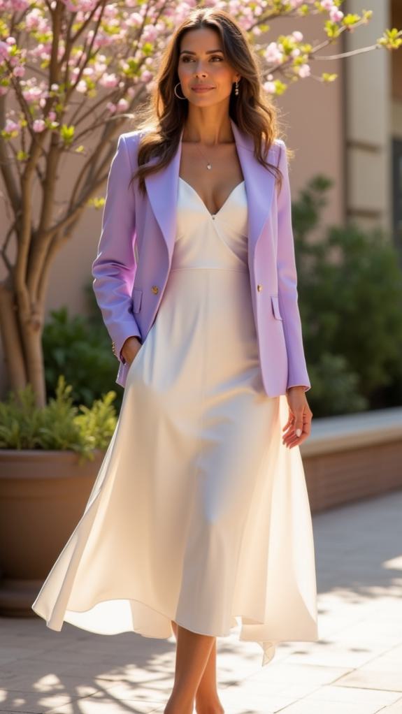 pastel blazer spring outfit