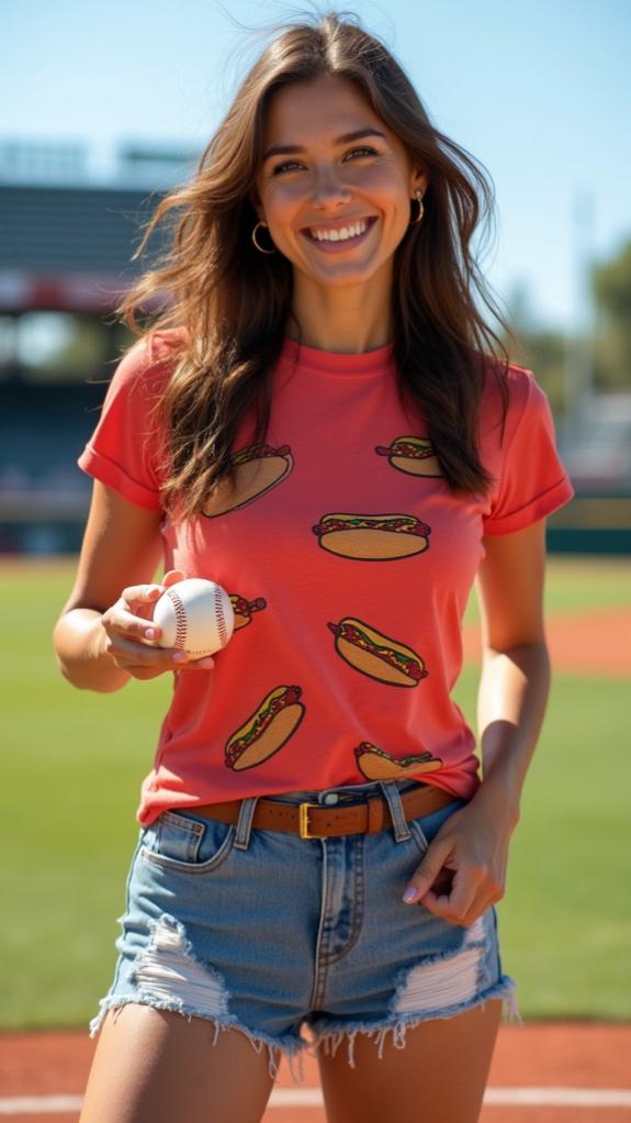 playful hot dogs graphic tee
