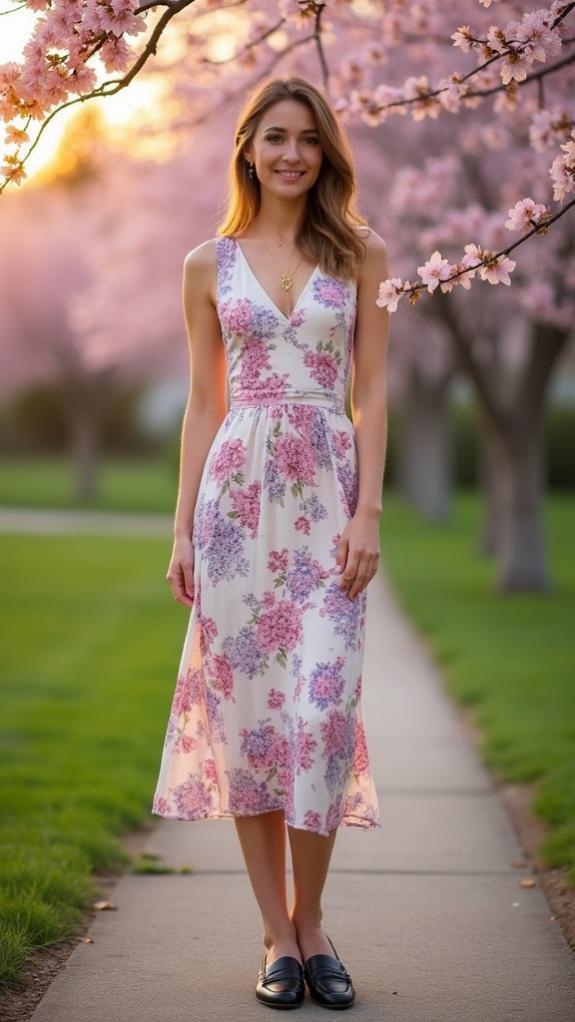 printed midi dress combo