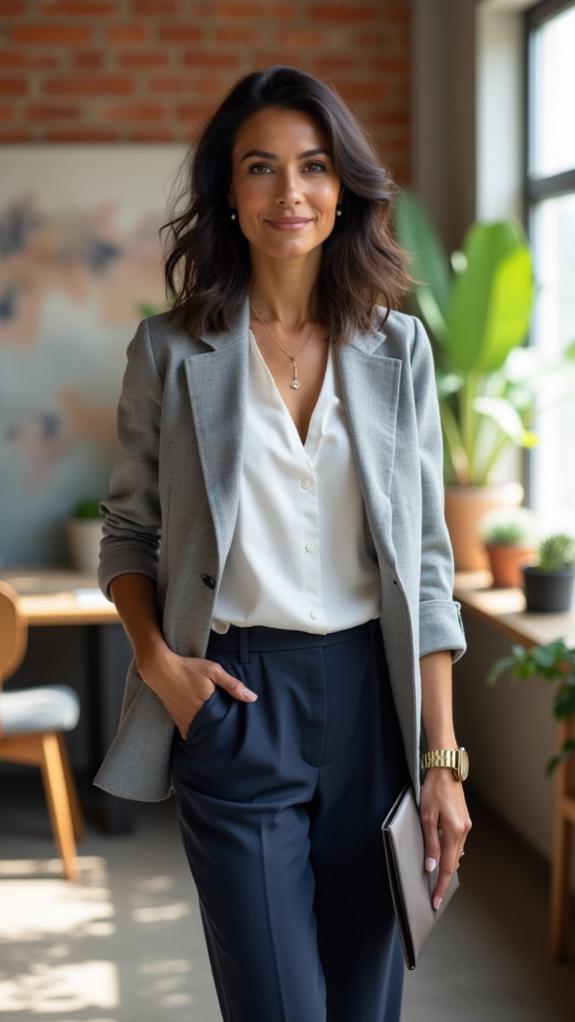 relaxed sophistication blazer ensemble