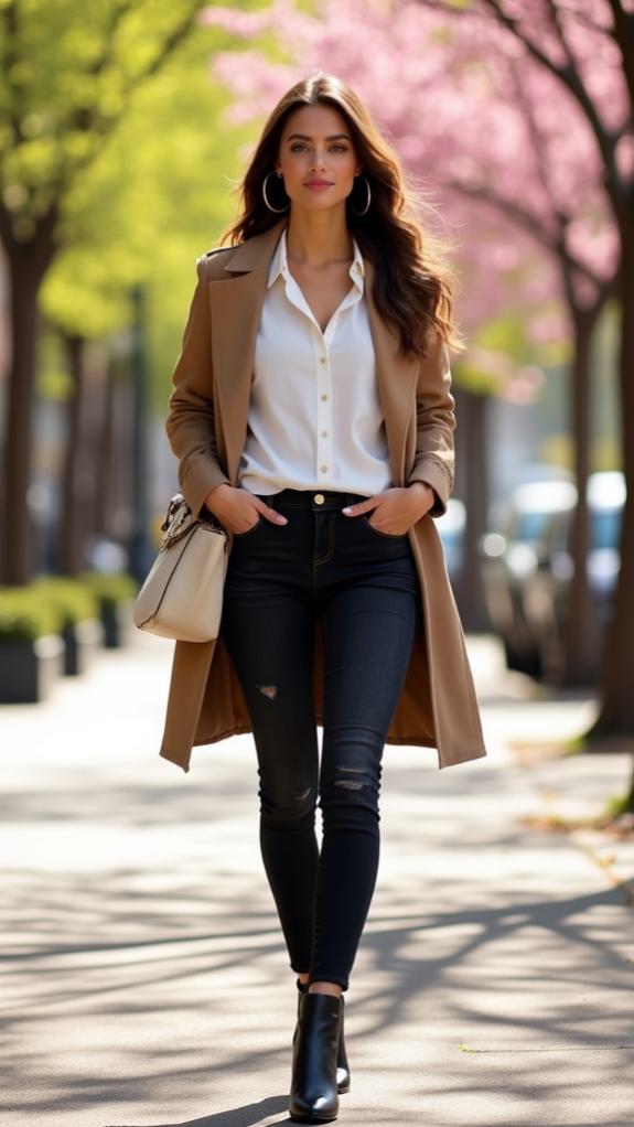 sleek black jeans booties