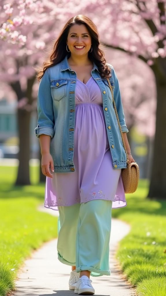trendy pastel mom outfits