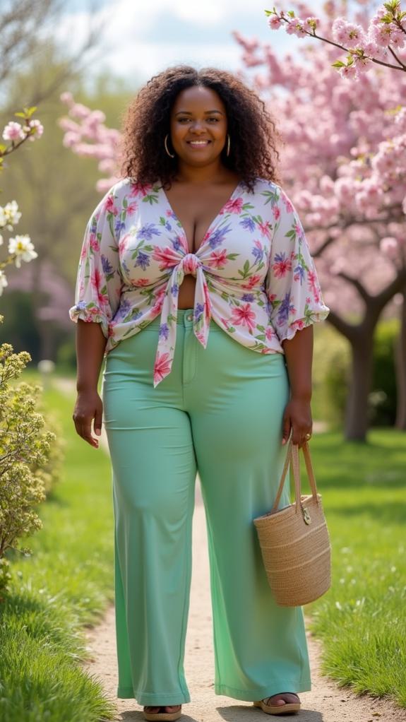 versatile eyelet tie front top