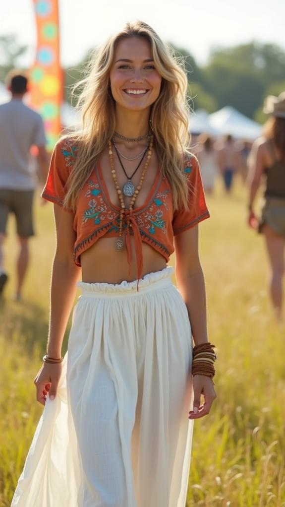 versatile long white skirt