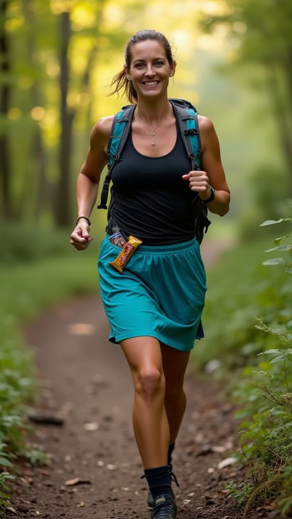 water repellent trail snack skort