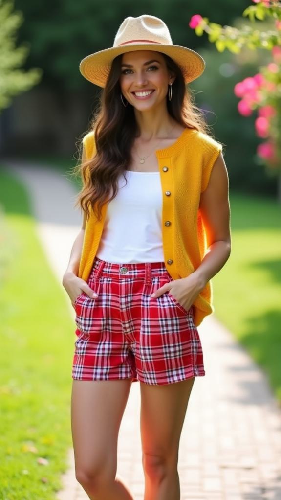 yellow round neck knit