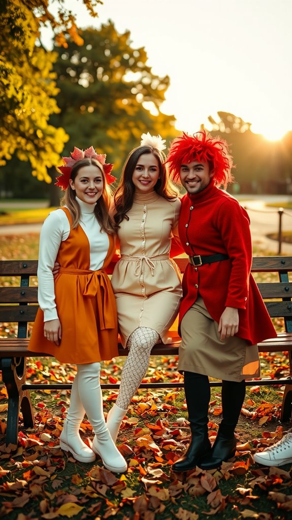 autumn inspired layered leaf trio