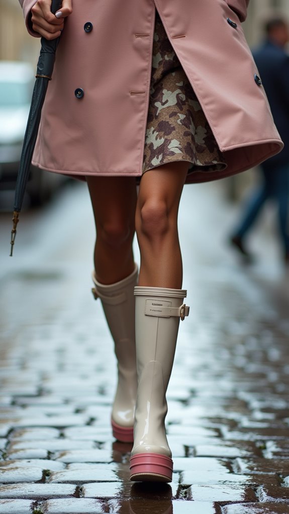 bold elevated waterproof platform boots