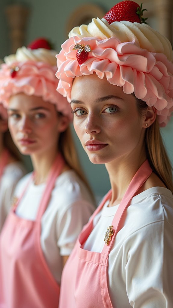 chef hatted strawberry shortcake ensemble