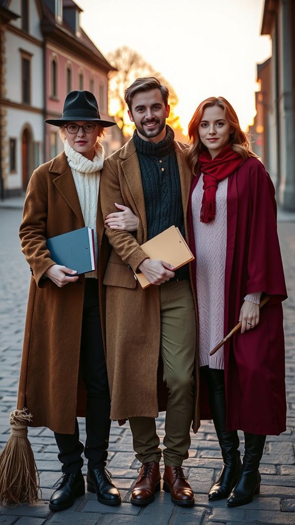 comfortable recognizable hogwarts trio