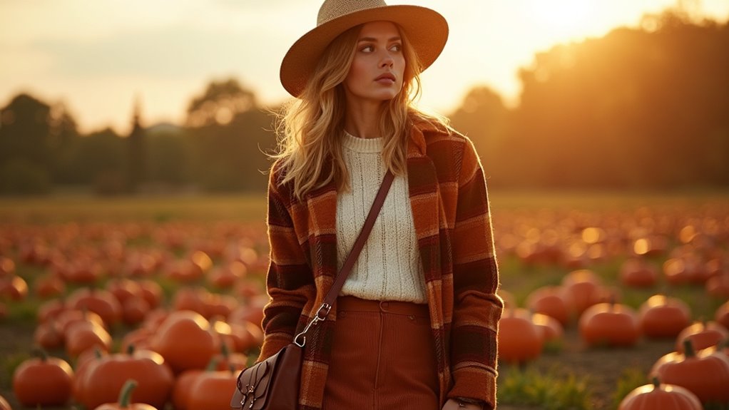cozy plaid layered fall staple