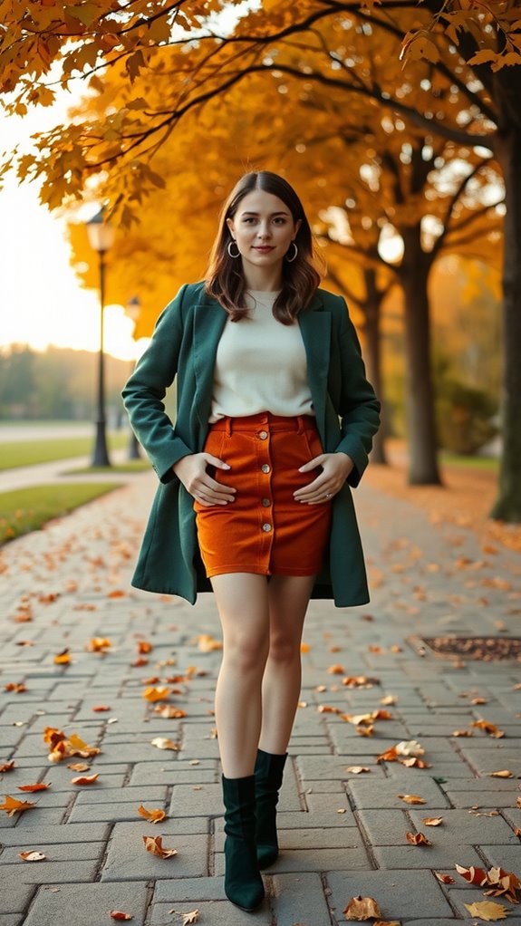 forest green layered outerwear