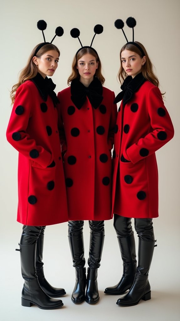 gender neutral tailored ladybug ensemble
