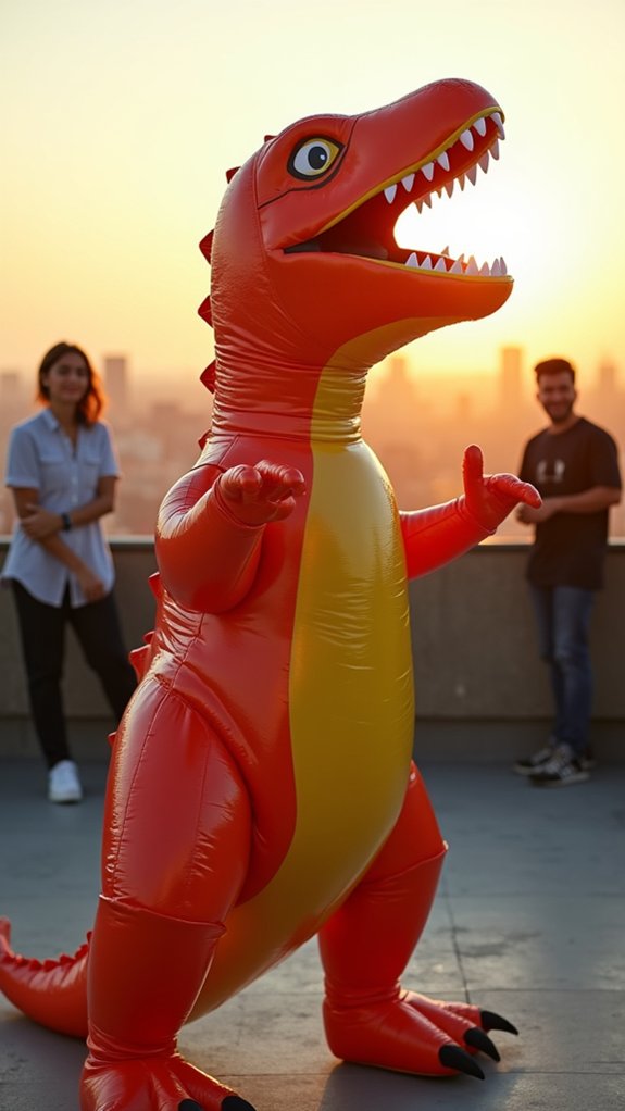inflatable oversized comedic t rex