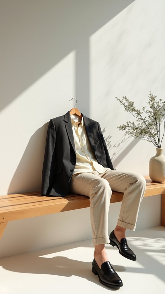 intentional timeless neutral wardrobe