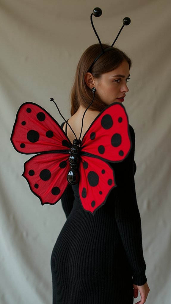 lightweight detailed wire and tulle wings