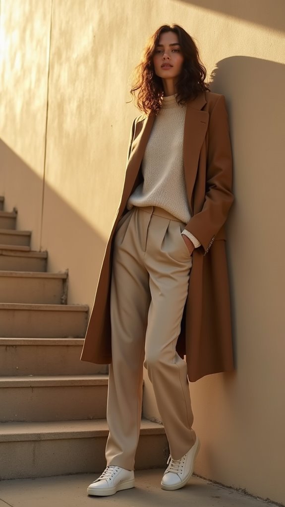 lightweight knit undercoat layering