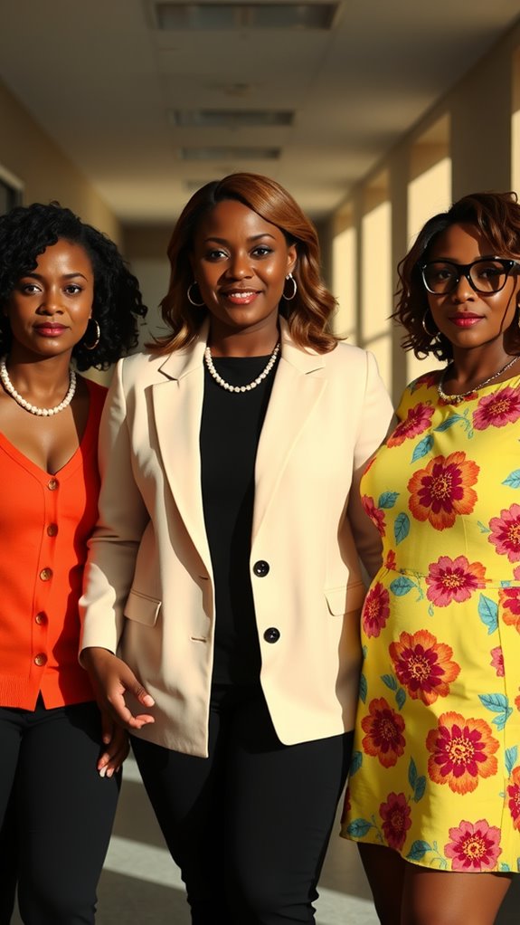 modern workplace costume trio