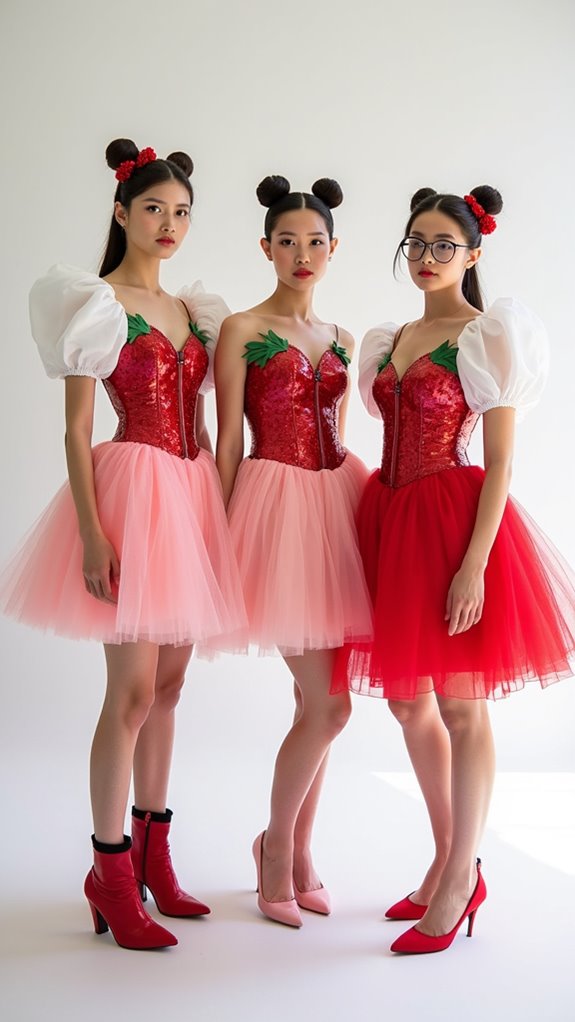 modernized strawberry tutu fashion fusion