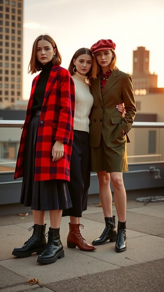 modular contemporary tartan layering