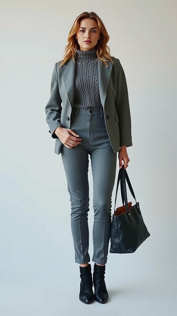 monochrome grey layered tailoring