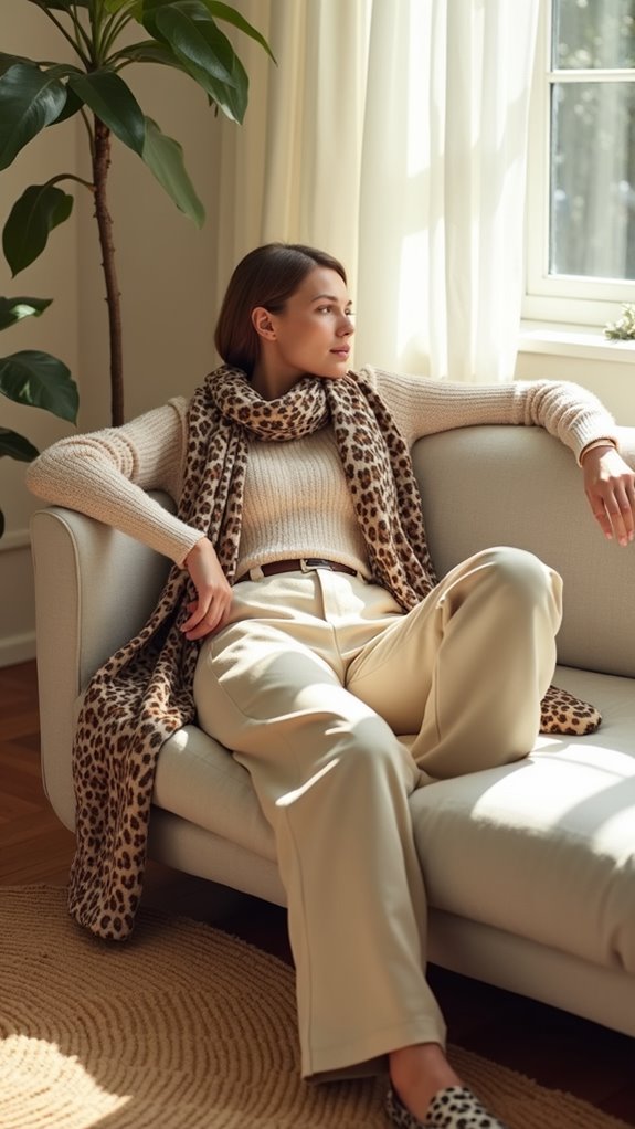 muted pastels with animal print