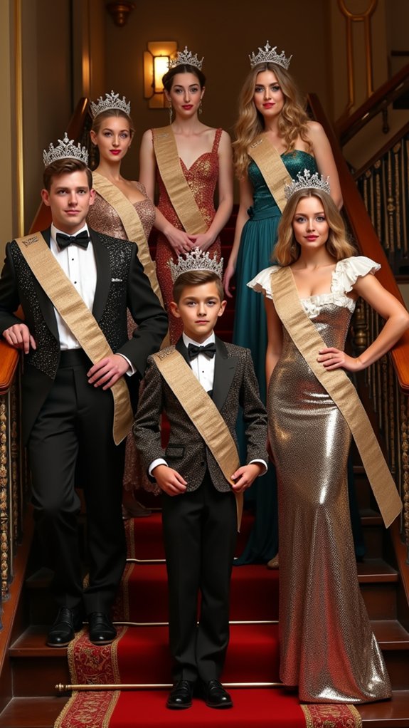 nostalgic coordinated royal costume ensemble