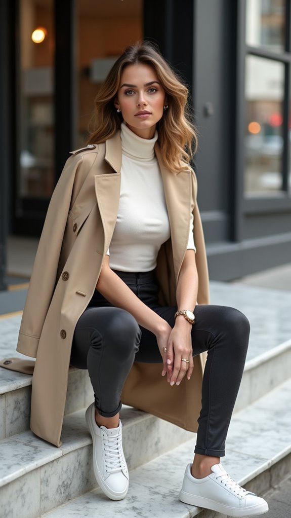 polished casual fitted turtleneck