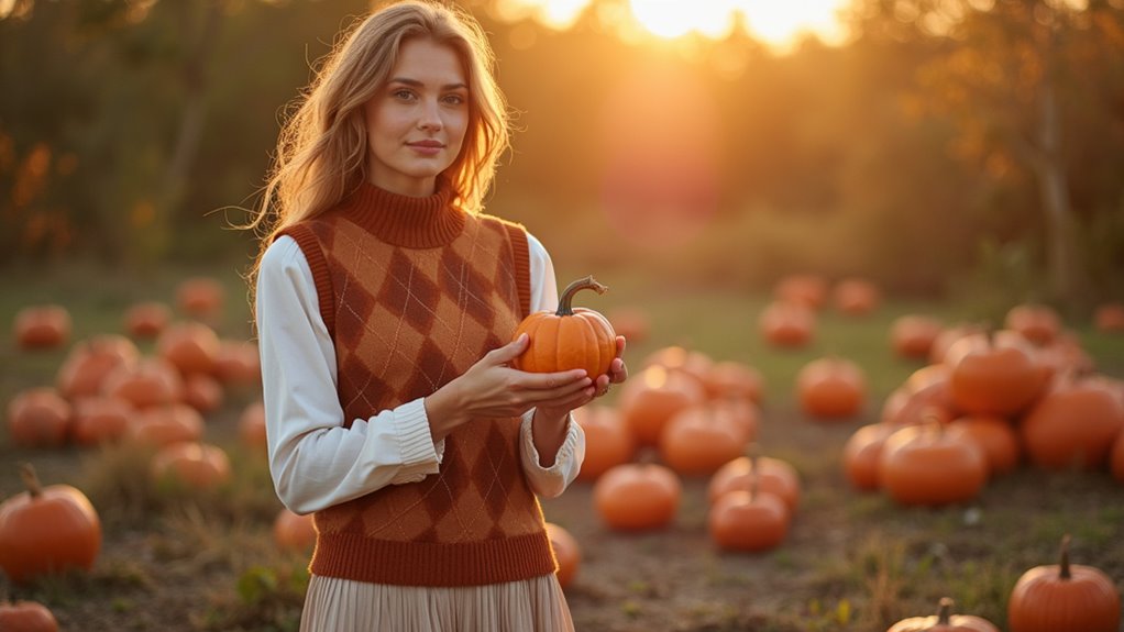 preppy cozy vintage autumn ensemble