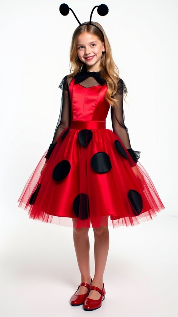 red dress with black polka dots