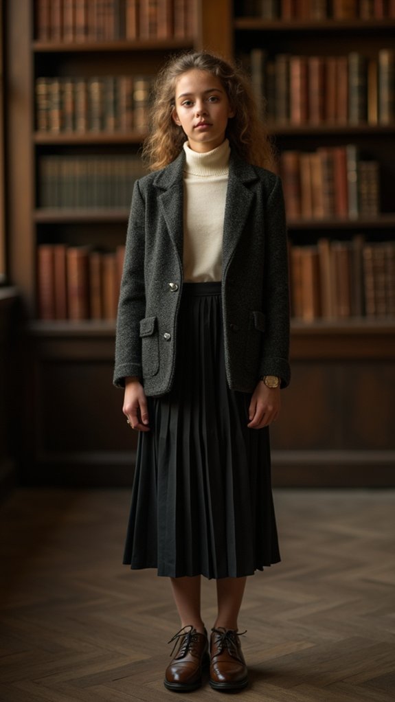 scholarly vintage inspired autumnal wardrobe