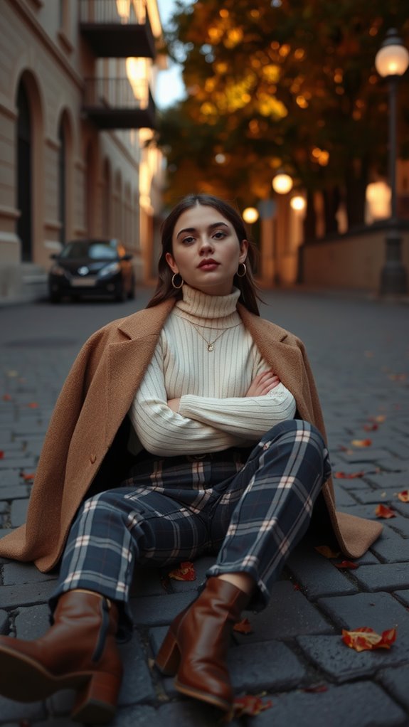 sleek layered turtleneck sweater elegance