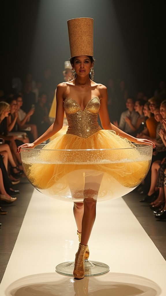 sparkling champagne glass costume