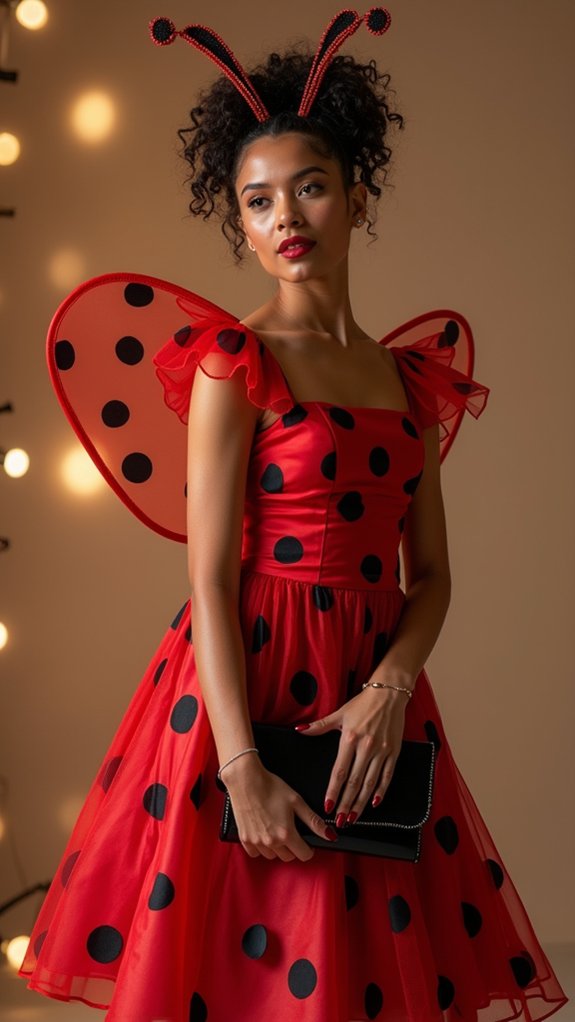 structured ladybug cosplay ensemble
