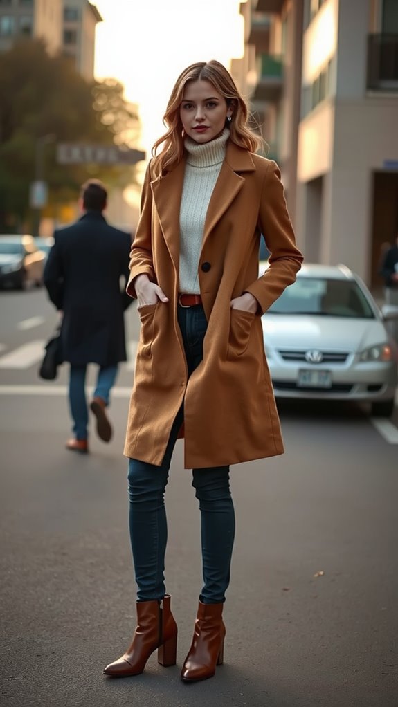 structured wool coat indigo denim