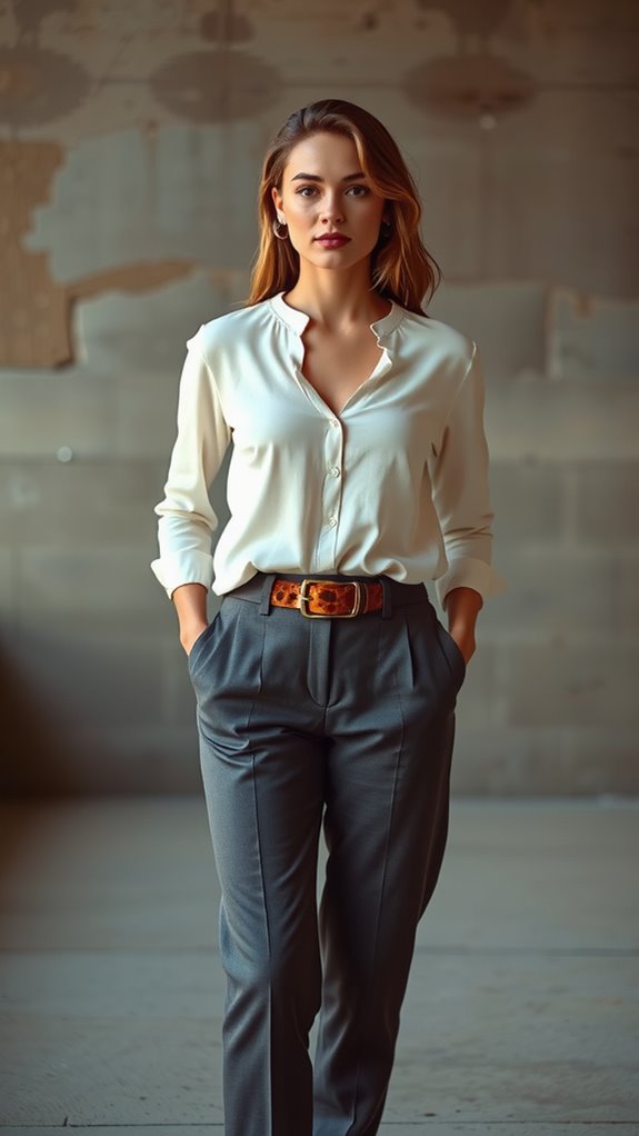 tailored silk henley ensemble