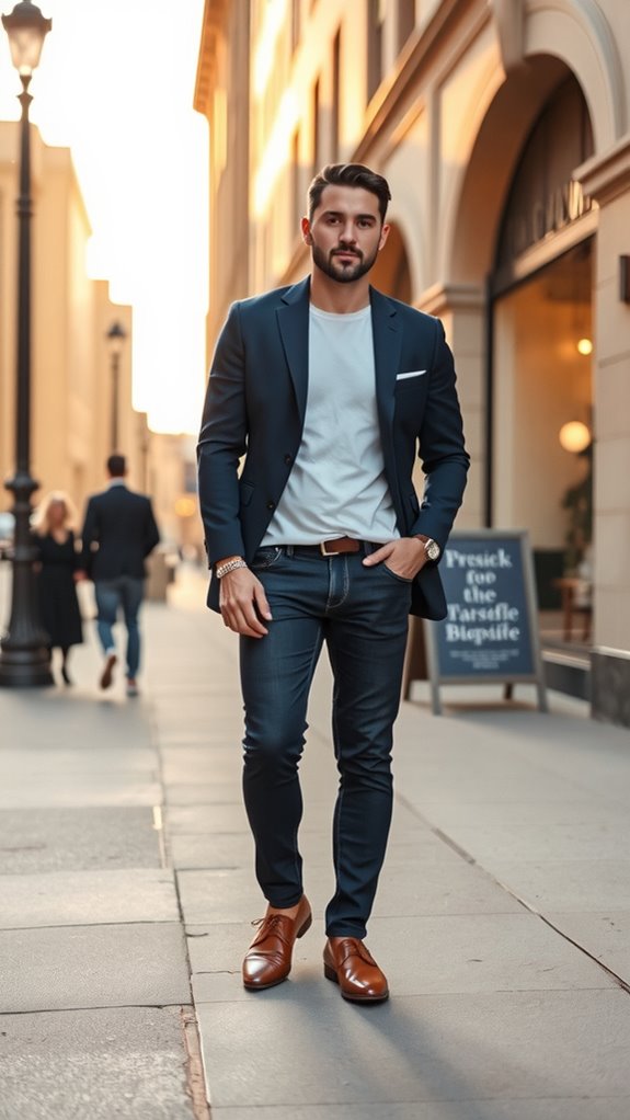 tailored sport coat tee